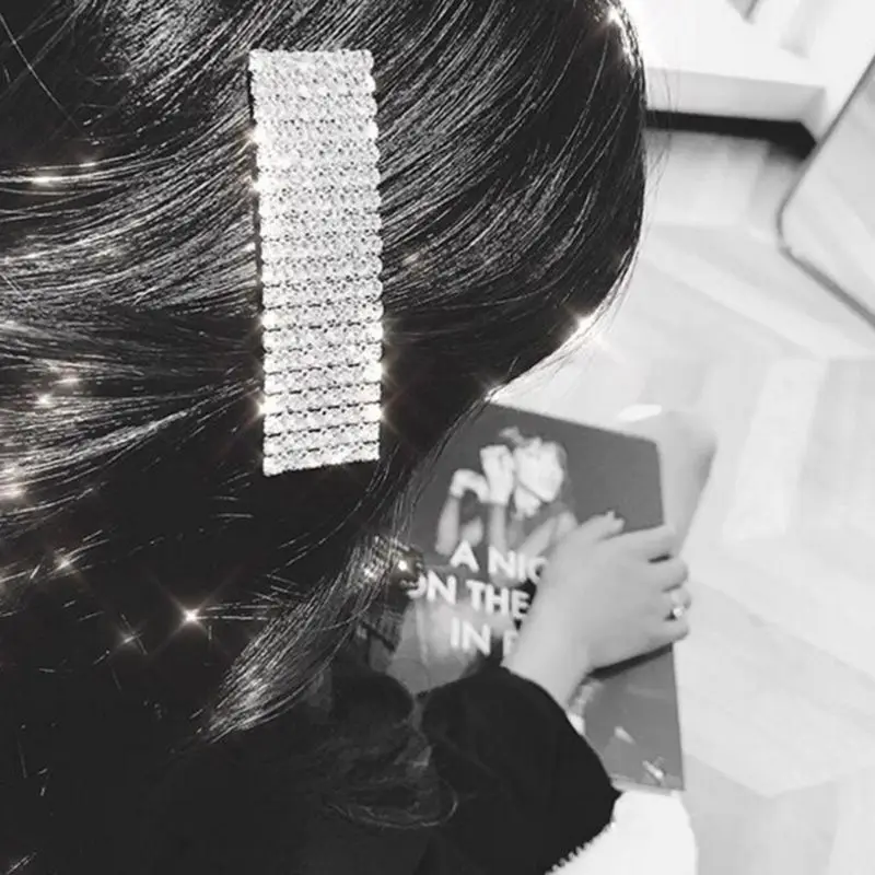 Fashion Luxury Crystal Rhinestones Hair Clips Leopard Acrylic Hairpin Hair Accessories for Women Letters Hairgrip Headwear Rated