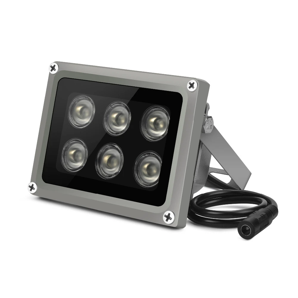 YiiSPO – lampe infrarouge pour caméra de vidéosurveillance, 6 pièces,  illuminateur IR, étanche IP65, Vision nocturne, pour l'extérieur, 90 – 60  45 degrés | AliExpress