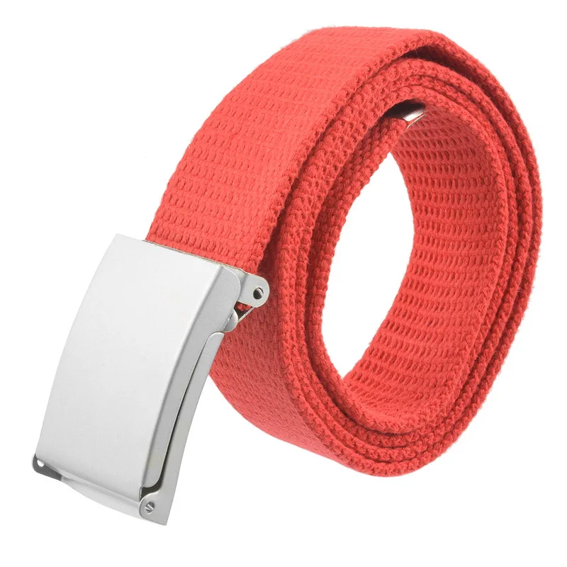 

CALOFE 2019 Unisex Woven Leather Pin Buckle Elastic Waist Belt Men Waistband Casual Solid Color Military Equipment Belt