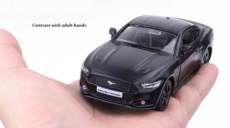 1:36 Масштаб высокая имитация сплава Модель автомобиля, матовый ford mustang оттягивать назад ретро автомобиль игрушка, 2 открытая дверная игрушка автомобиль