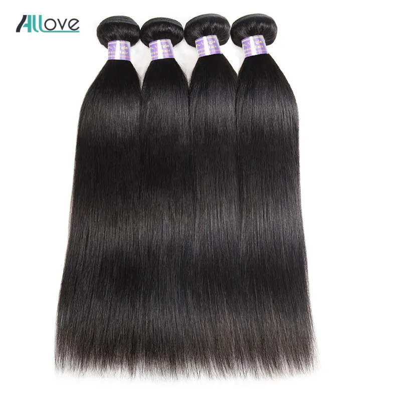 Allove Straight Hair Bundles Brazilian Hair Weave Bundles 100% Human Hair Bundles Natural Color Non Remy Hair Weave 1/3/4 Pieces Allove Straight Hair Bundles Brazilian Hair Weave Bundles 100% Human Hair Bundles Natural Color Non Remy Hair Weave 1/3/4 Pieces