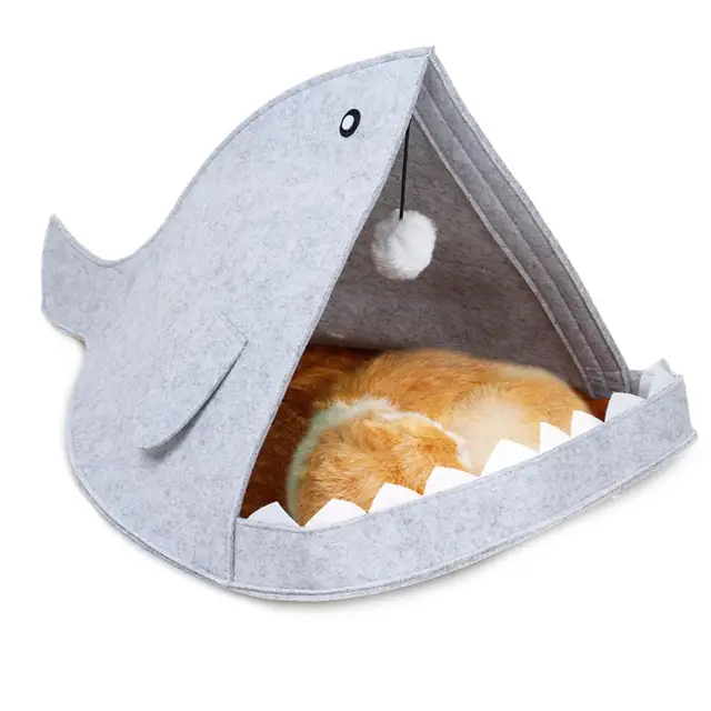Shark Warm Indoor Kitten Dog Cat Pet Sleeping Sofa Bed Puppy Pet House Mat Size For Dog Cat cama de para cachorro