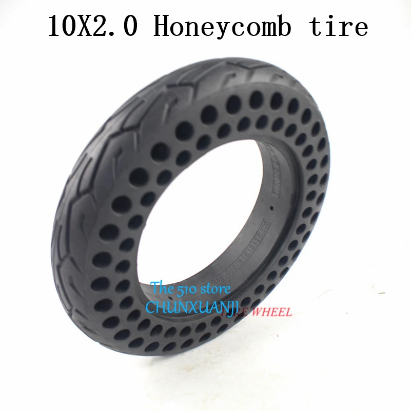 10 inch Porous electric skateboard Bicycle E-Bike tire 10x2.0 air-free honeycomb shock absorber solid tire proof Tyre