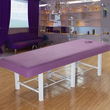 Профессиональный Моющийся акупунктурный массажный стол, кровать, защитная встроенная подушка, покрытие листа, фиолетовый, белый