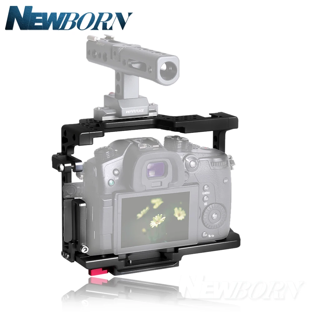 

WARAXE Camera Video Cage Stabilizer for Panasonic Lumix GH4 / GH5 / GH5S,Provides 1/4 inch screw thread and cold shoe