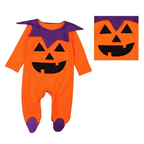 Милый костюм на Хэллоуин; топ для маленьких мальчиков и девочек; детский наряд с тыквами