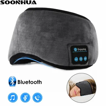 

SOONHUA Wireless Bluetooth Stereo Earphone for Sleeping Eye Mask Music Headset Sleep Mask Sleeping Headband Soft Earphones