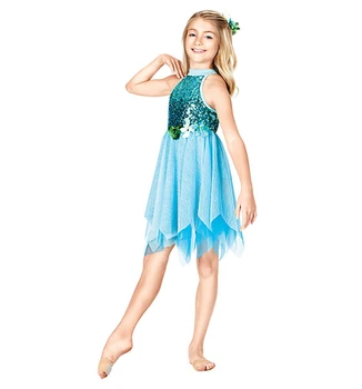 

Flower Girls Ballet Dress for Children Dance Clothing Kids Ballet Costumes for Girls Dance Leotard Girl Dancewear Blue Color