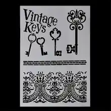 Quadro decorativo Em Relevo rendas chaves do vintage Artesanato Stencils Para Paredes Pintura Scrapbooking Stamping Stamp Álbum de Estratificação(China)
