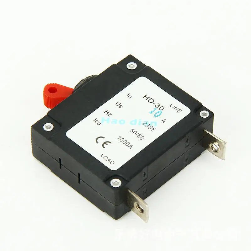 

10pcs The red head hd-30 1P hydraulic electromagnetic circuit breaker device protects the over-magnetic circuit breaker