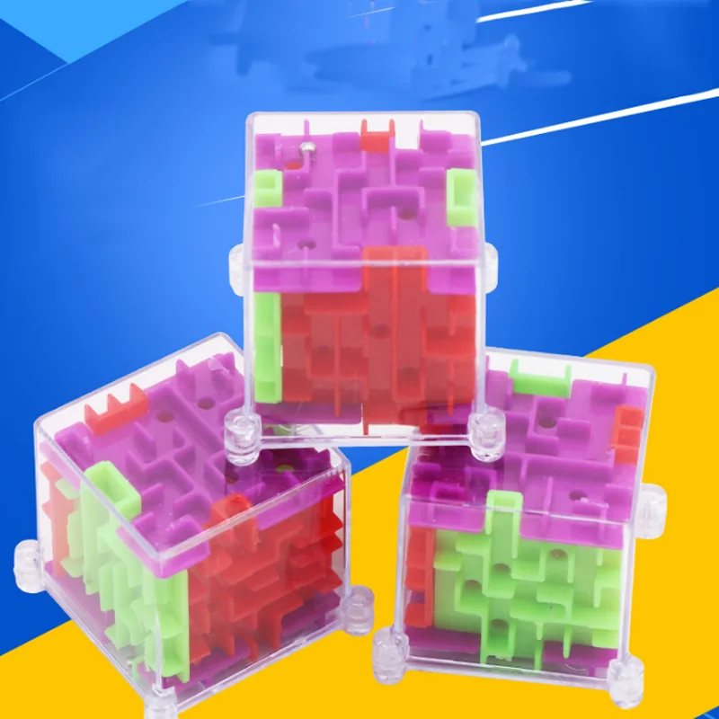 

1 Pcs New 3D Stereo Mini Maze Rolling Ball Rotating Square Puzzle Game Children Adult Learning Educational Toys