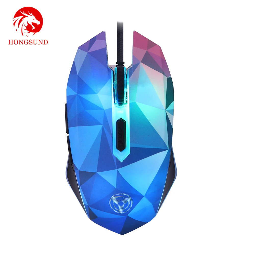 Оригинальная игровая мышь Hongsund Dazzle Color Diamond Edition проводная геймерская оптическая