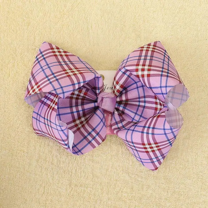 plaid ribbon hairbow6