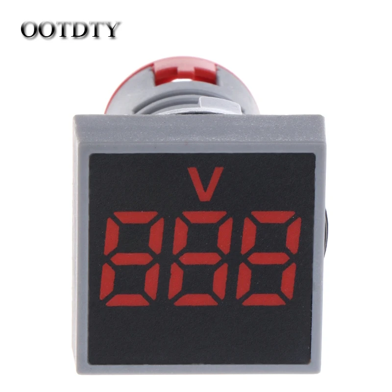 

OOTDTY 22MM Digital LED AC Voltmeter Ampermeter Ammeter 12-500V Voltage Current Ampere Meter Gauge Tester Indicator Lamp Pilot