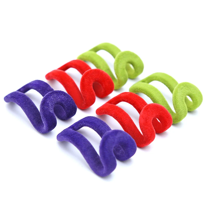 

10 PCS Random Color Home Creative Mini Flocking Clothes Hanger Easy Hook Closet Organizer