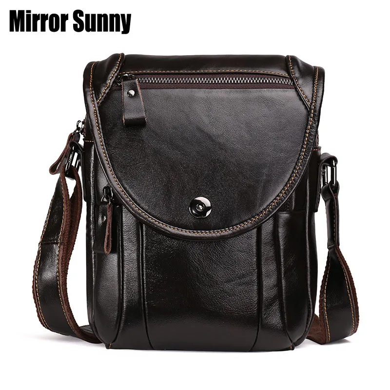 

New Arrivals Genuine Leather Casual Single Shoulder Crossbody Bags Top Layer Cowhide Men's Oblique Bag Male Retro Leather Bags