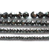 Perles en pierre naturelle AAA perles en hématite noire à facettes brillantes pour la fabrication de bijoux 15 pouces 3/4/6/8mm Bracelet à bricoler soi-même ► Photo 2/3