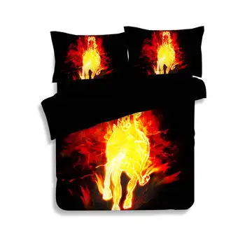 

Fire Horses Animal 3D Printed Comforter Bedding Sets Twin Full Queen King Size Duvet Covers 3pc Children's Home Textile Linens