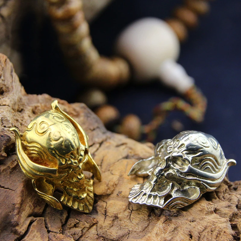 

Brass Leathercraft Skull Rivet brass bottom DIY material Sewing purse Accessories with screw