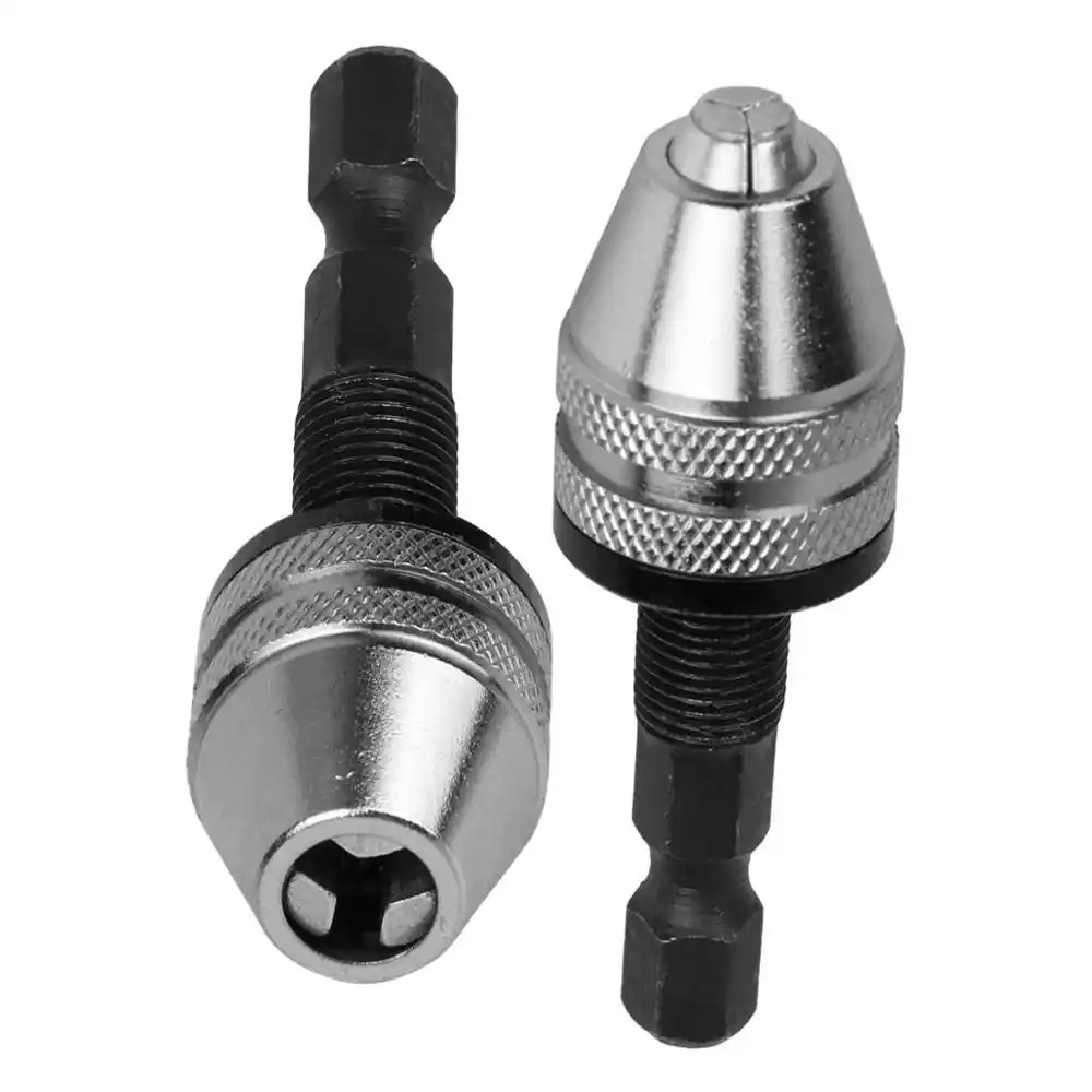 1//4/" Hex Shank Keyless Drill Bit Chuck Adapter Converter Quick Change Tool-#