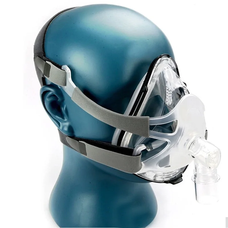 Koop Volledige Gezicht Neusmasker Met Hoofddeksels Voor CPAP BiPAP Sleep Snurken Respirator Gebruik Voor Ventilator