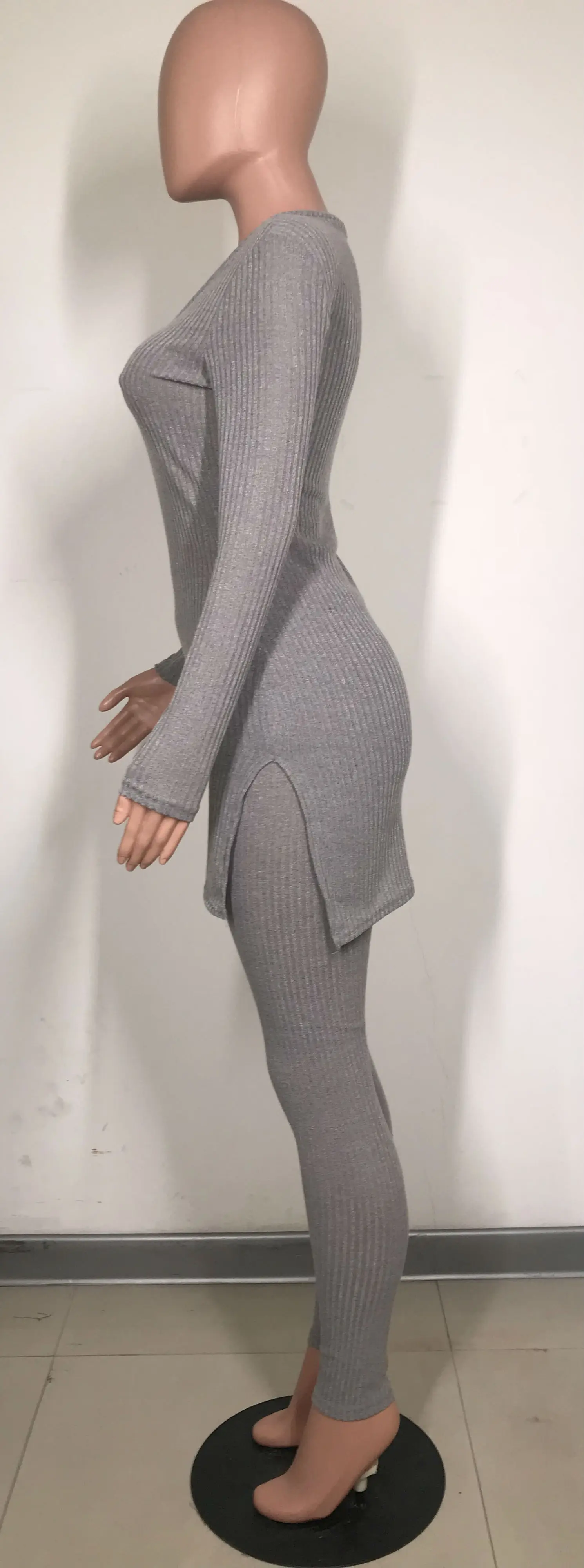2 Two Piece Set Women Clothes Autumn Winter Outfits Long Sleeve Knit Sweater Tops+Bodycon Shorts Suit Sexy Matching Sets