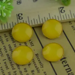12 мм 20 шт круглый стеклянный кабошон искусство Камея СТЭ ручной работы встроенные желтые серьги серии
