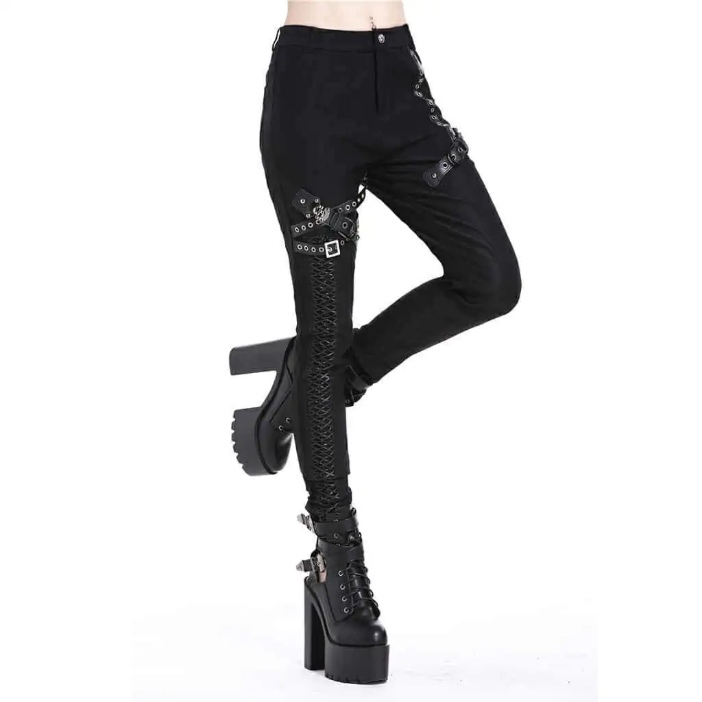 Darkinlove Для женщин Искусственная кожа отделкой Slim Fit Брюки PW091|Брюки |