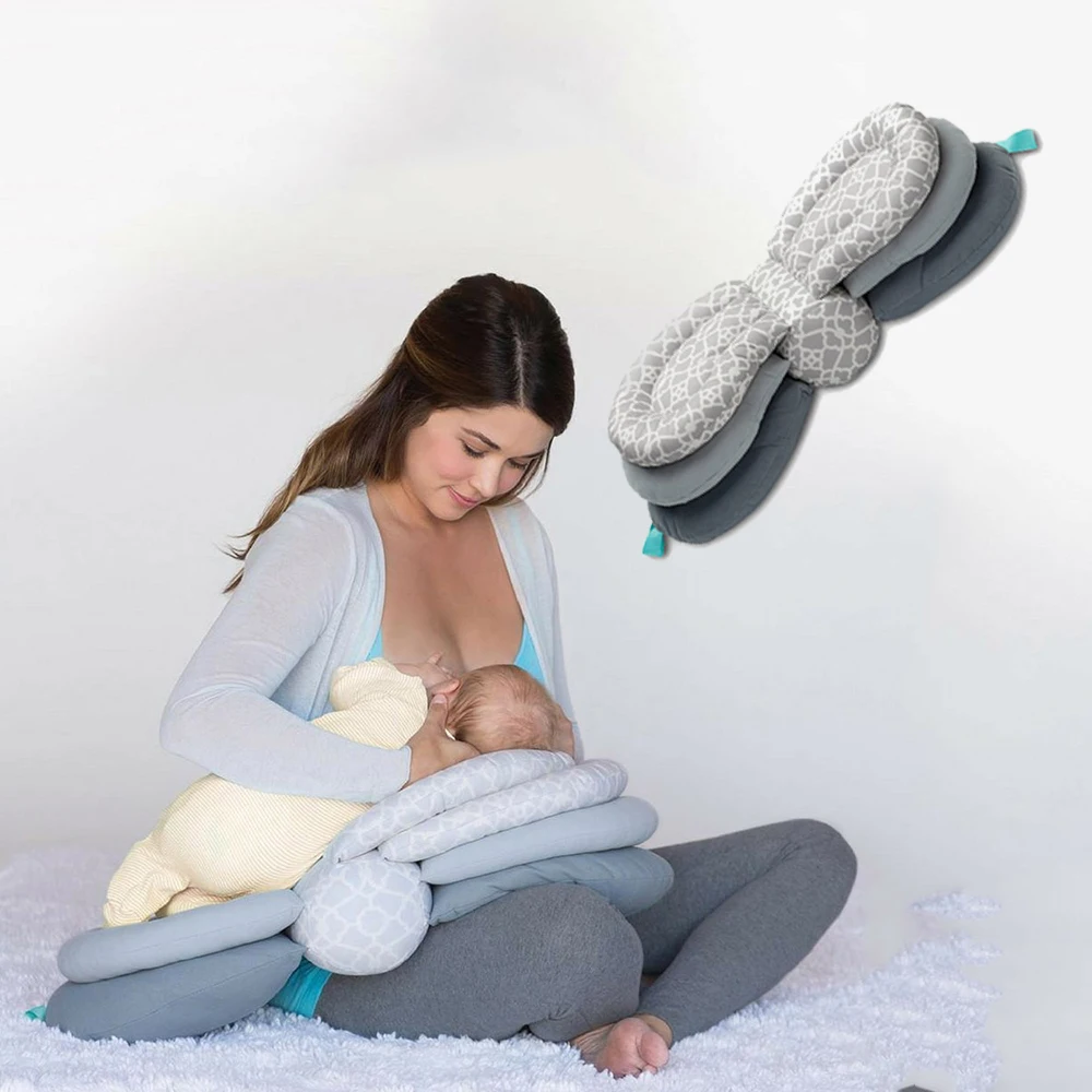 

Baby Breastfeeding Pillows Infant Nursing Multi Layered Cotton Mat Washable Cover Adjustable Model Cushion Infant Feeding Pillow