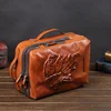 Vintage Leather Men's Backpack Male Laptop Shoulder Bag Men Large Capacity Travel Backpacks Cowhide Schoolbag Indian Cow Leather ► Photo 3/6