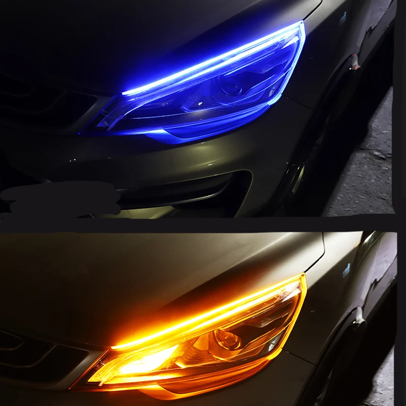

2pcs Ultra Thin flexible DC12V LED light strip dynamic streamer car lamp for Skoda Octavia Fabia Rapid Superb Yeti Roomster
