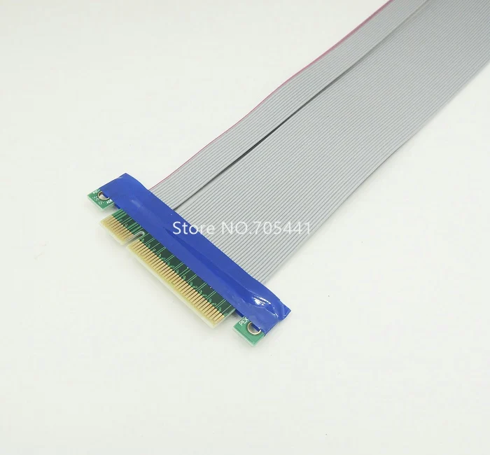 PCI Express PCI-e 8X к 16X Riser Card Extender плоский кабель, 50 шт./лот DHL