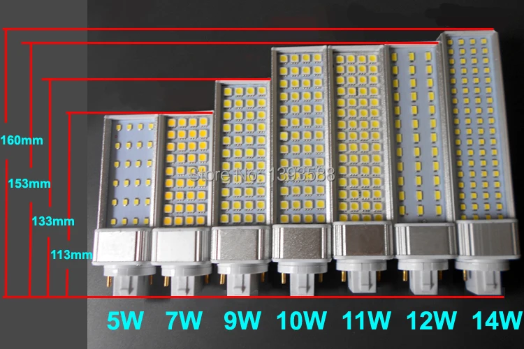 Светодиодные лампы pl g24d g24d-1 G24d-3 G24d-3 лампочка pl 5 W 7 W 9 W 10 W 11 W 12 W 14 W SMD5730 5050 2835 AC85-265V 110 V 220 V