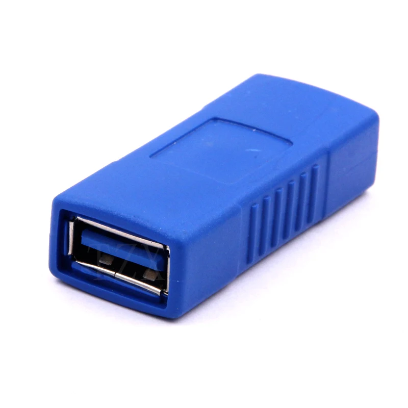 

1pcs High Quality USB3.0 Type A Female to Female Adapter Converter Extension Plug Connector USB 3.0 AF To AF Connector adpater