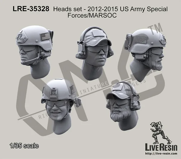 

[Scale Model Kit] Live Resin LRE-35328 1/35 Heads set US Army Special Forces