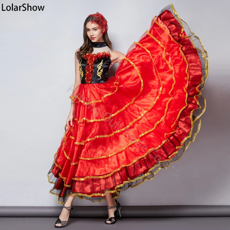 Flamengo Dance Dress Spanish Dance Costume Spanish Flamenco Skirt For ...