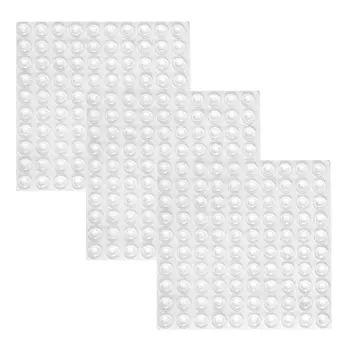 

Practical Boutique 300 Pieces Clear Rubber Feet Adhesive Door Bumpers Pads Sound Dampening Cabinet Buffer Pads, 8.5 by 2.5 mm
