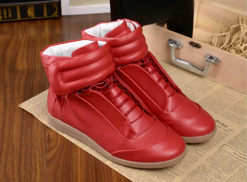 new 2014 maison martin margiela sneakers Fashion Arena winter Ankle Boots  Cheap Velcro High Top Leather Shoes For Men|shoe pantyhose|boot  waterproofshoes tn - AliExpress