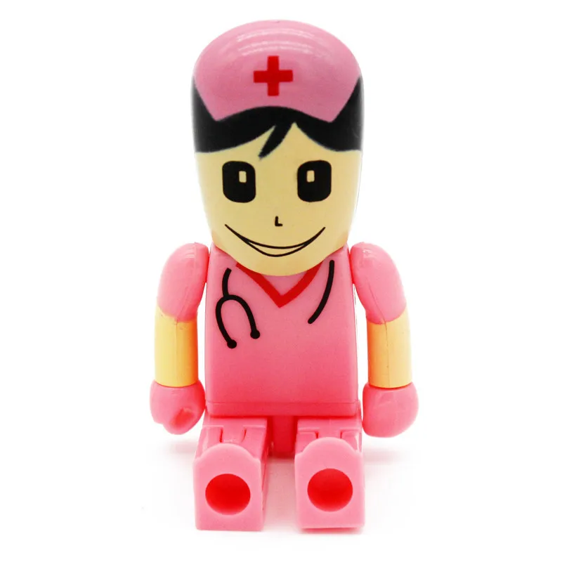 JASTER мини-доктор-медсестра USB флэш-накопитель стоматолога ручка привода подарок мультфильм pendrive 4 GB/8 GB/16 GB/32 GB u диск оптом - Цвет: A