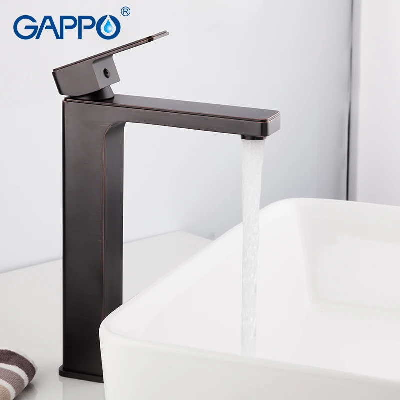 GAPPO basin faucet balck bathroom waterfall tap bath sink faucets water taps bath mixer deck mounted faucets