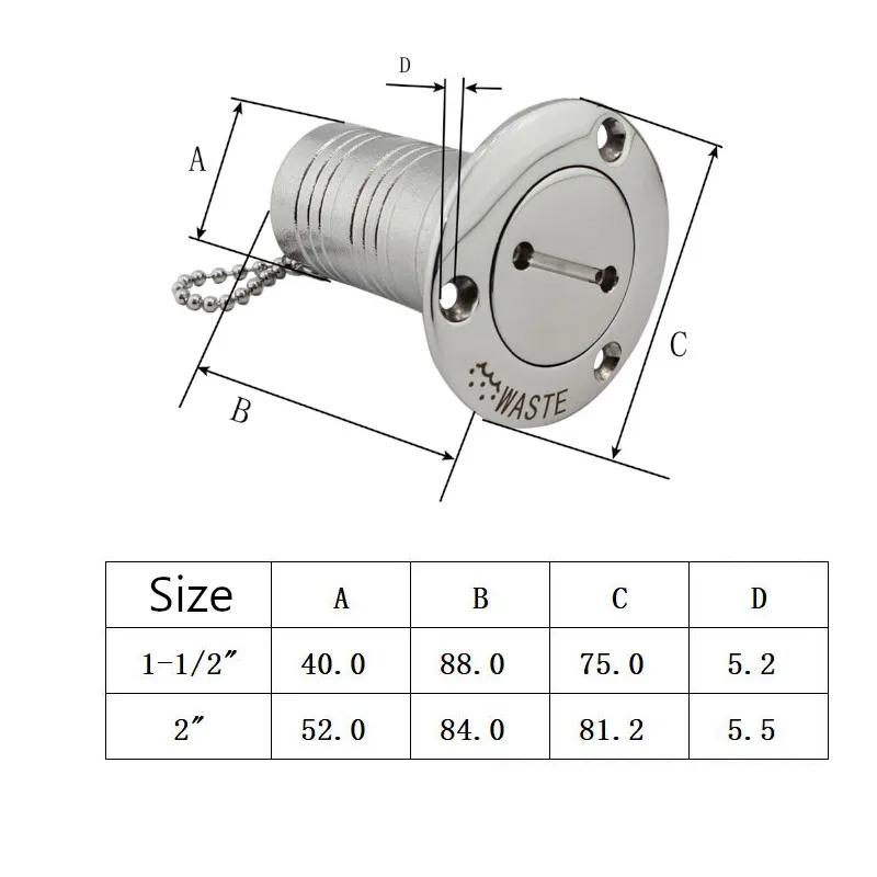1-1/" и 2" оборудование для морских лодок палубная горловина бака s 316 нержавеющая палубная горловина бака топлива водоотливной насос для канализации дизель газ заполнитель крышки ключа 38 мм 50 мм