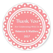 3,8 см пользовательские круглые свадебные наклейки спасибо
