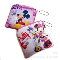 

Cartoon purses Lovely Donald Duck Mickey Minnie Plush Coin Purse Children Money Bags Pink Zip Change Wallet Kids Gift