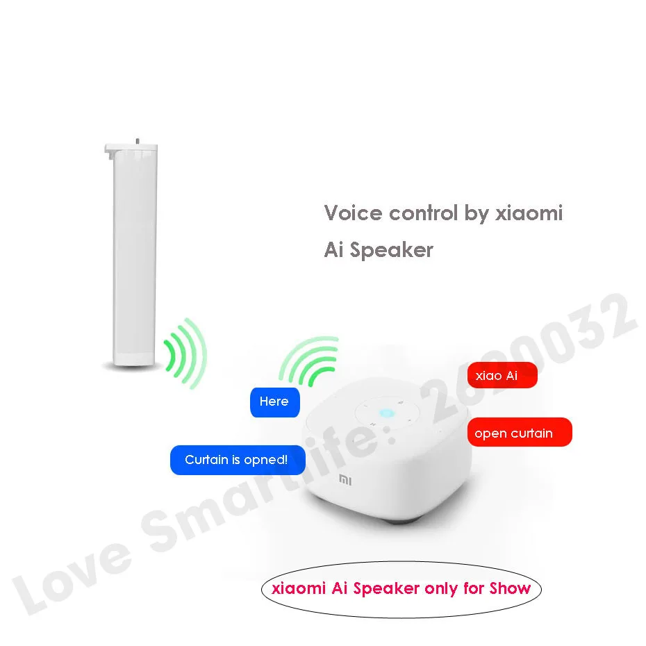 Eruiklink CM82TN Smart wifi Remote Curtain Motor,Mi-Home App RF433 control+Voice Control via Xiaomi Ai Speaker,work with xiaomi Mijia device,no need xiaomi gateway -3