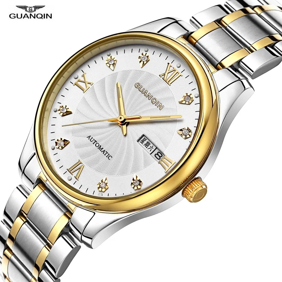 GUANQIN Mens Watch Top Brand Automatic Watch Calendar Luminous Perspective Week Clock Men Water Resistant Male Wristwatches 2017 (12)