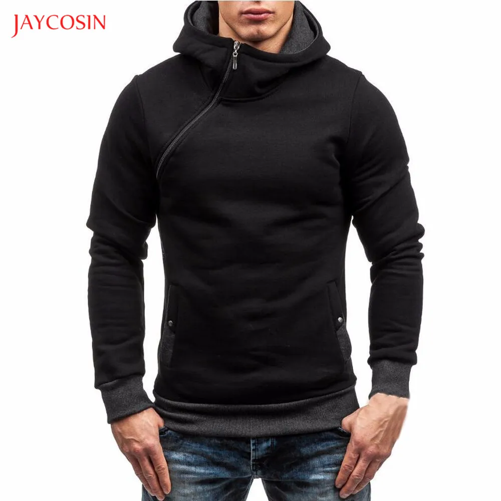 

Jaycosin Clothes Men Zipper Hoodie Sweatshirt Spring Autumn Casual Tops Blouse Long Sleeve Men O-Neck Sport Exercise Top