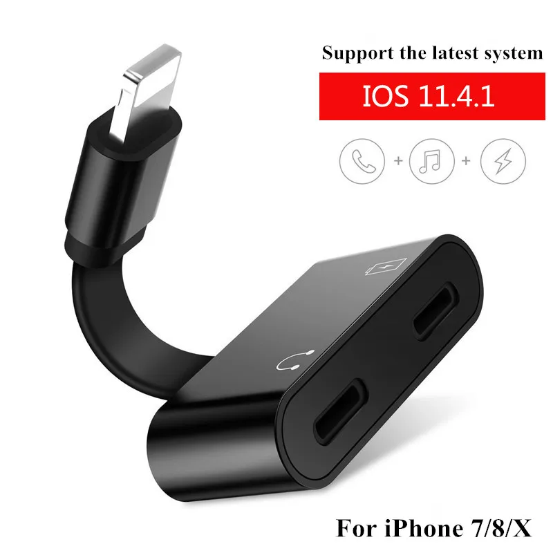 Mindzo 2 в 1 для адаптера Lightning iPhone 7 зарядный адаптер 8 Plus X Зарядное устройство