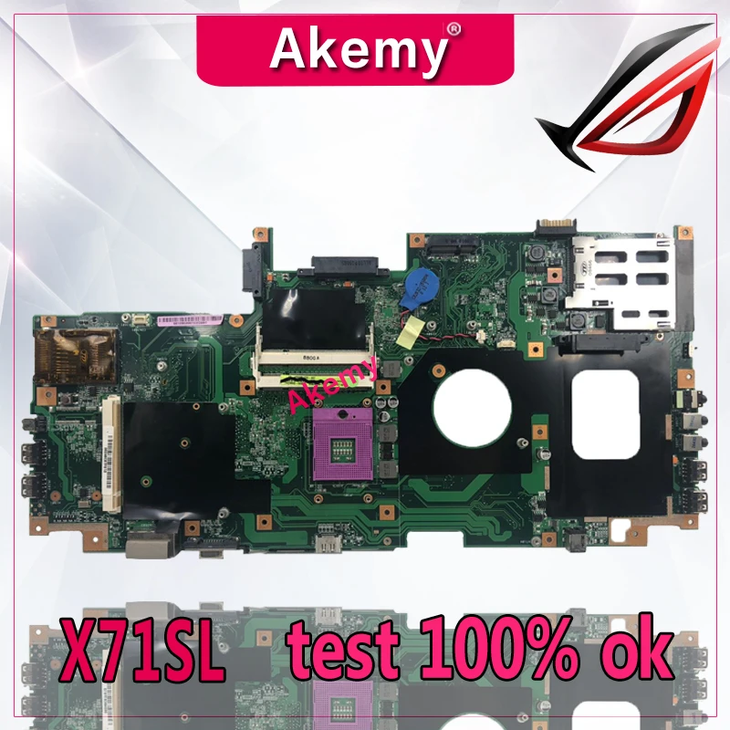 

Akemy X71SL Laptop motherboard for ASUS X71SL X71S X71S Test original mainboard