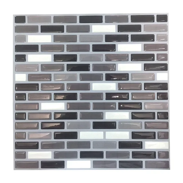 Wootile White Grey Kitchen Backsplash Tile Mosaic Stone Self Wootile White Grey Kitchen Backsplash Tile Mosaic Stone Self Adhesive And Removable Wallpaper In