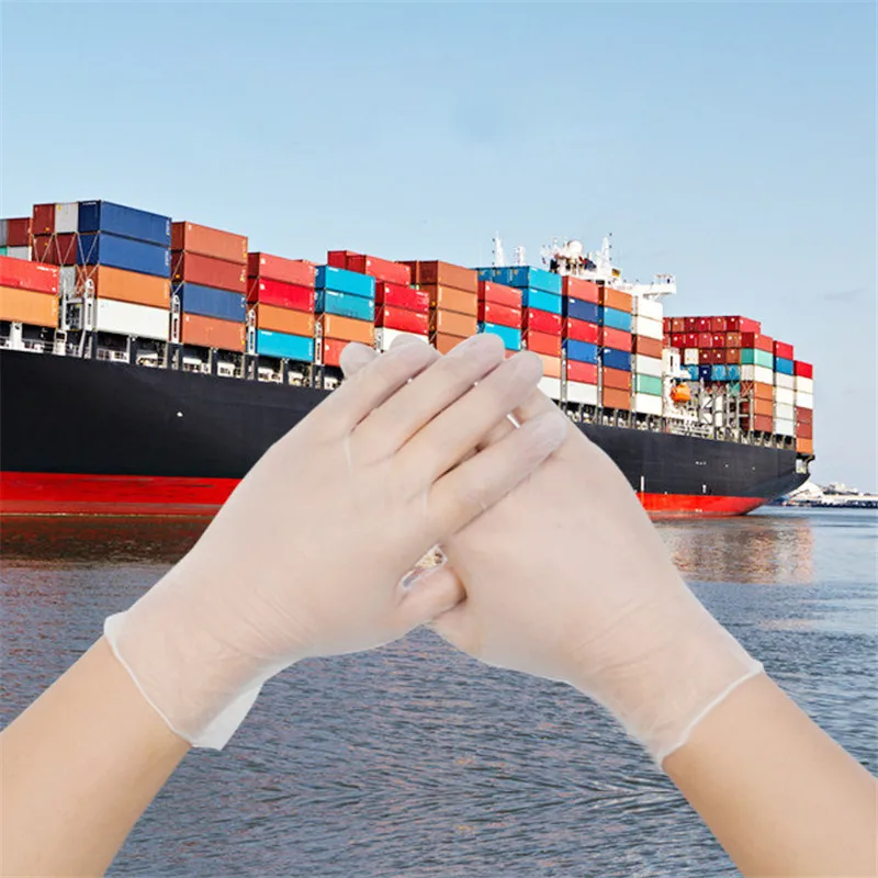 Прозрачные рукавицы чистящие перчатки одноразовые стоматологическая